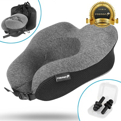 Travel Pillow for Headrest Memory Foam Neck Pillow Head Support Soft Pillow for Sleeping On Airplane Rest in Offices, Airplane Car and Home Use