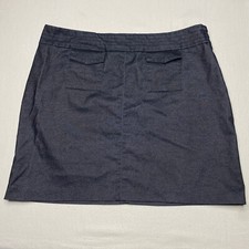 Old Navy Collection Stretch Womens Skirt Sz 10 Dark Denim Above The Knee Zip