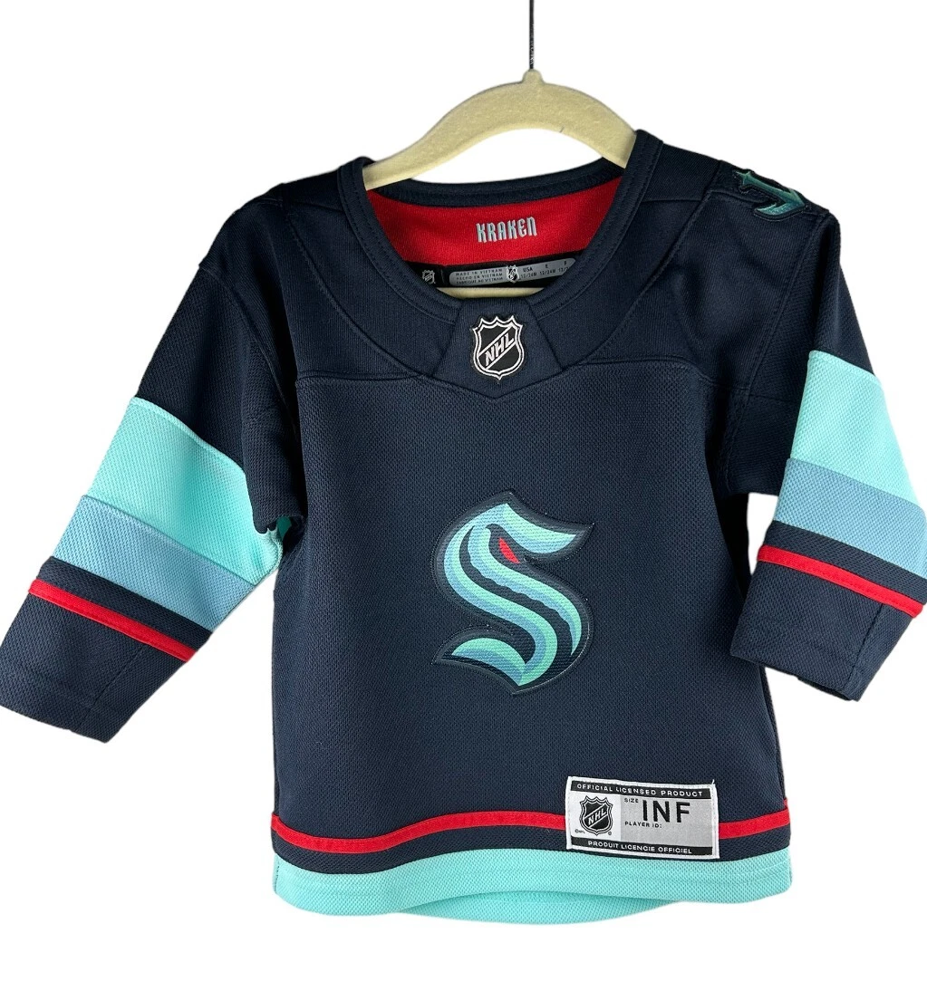 NHL Ice Hockey Seattle Kraken Jersey Baby Infant Size 12 24 Months