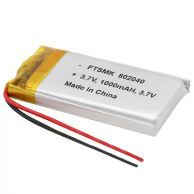 LiPo 802040 Batterie Akku 1000 mAh 3.7V  für Navi, GPS,... 40 x 20 x 8 mm
