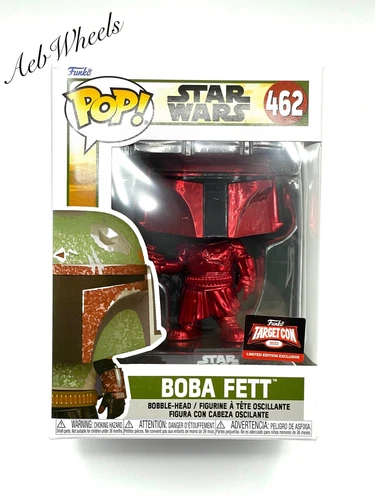 💥 SALE💥 FUNKO POP! STAR WARS BOBA FETT #462 TARGET CON 2022 Metallic Red