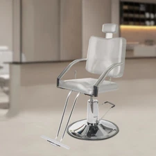 Adjustable Silver Salon Chair Footrest For Hydraulic Barber Chair Styling Shop