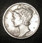 OLD US COINS SILVER 1918 s MERCURY DIME AU DETAILS GRAINY SURFACES