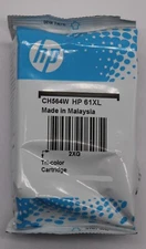HP 61XL High Yield Tri-color Genuine Ink Cartridge, CH564WN (Foil)