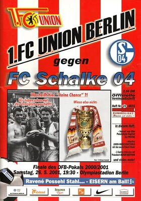 Patch DFB Coupe Finale 2001 – Schalke 04 Vs Union Berlin, Pour Maillot, Neuf