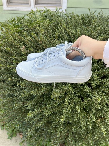 VANS Old Skool Light Blue Canvas Low Top Sneakers Shoes Women Size 9.5 - Picture 16 of 18
