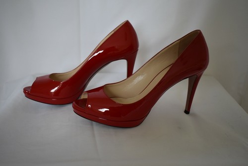 PRADA Calzature Donna Red Patent high heel shoes UK6 (EUR39.5) | eBay