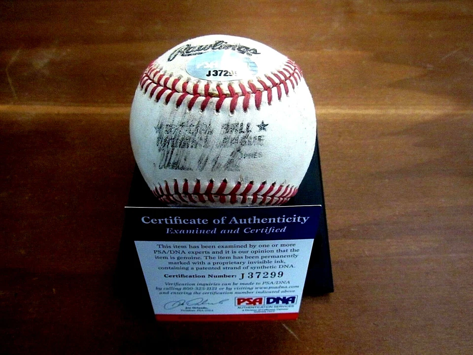 MIKE PIAZZA LA DODGERS ROOKIE ERA SIGNED AUTO GAME USED VINTAGE ONL BASEBALL PSA - Image 3 of 3