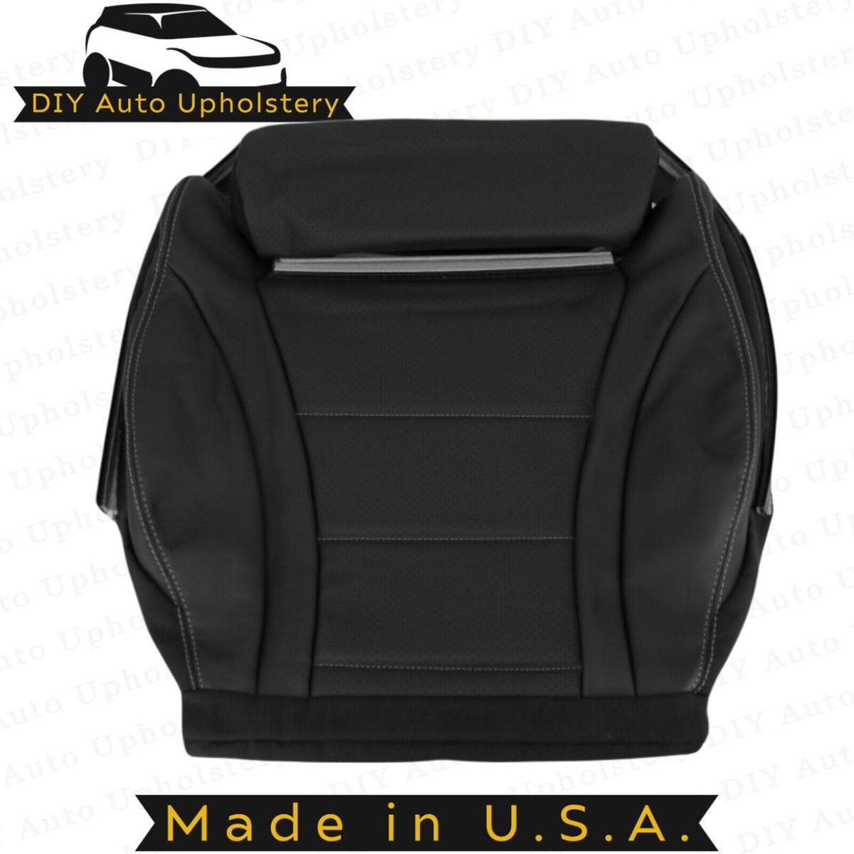 Driver Bottom Leather Seat Cover BlackFor 2015-2021 Mercedes Benz C300 Sedan