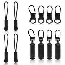 12pcs Zipper Pull Replacement Detachable Zipper Pull Tab Zipper Head Zipper R...