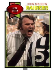 1979 STCC Topps #10 John Madden Oakland Raiders football Custom HOF