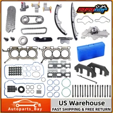 Timing Chain Kit with Tools Head Gasket Bolts Kit for Ford Lincoln Mazda 3.5L V6