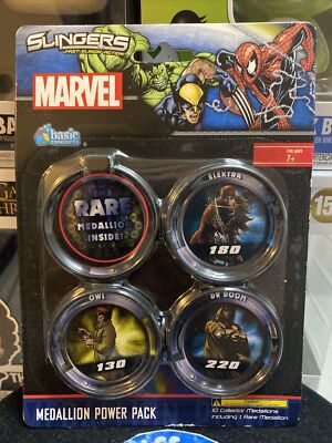 Marvel Slingers Medallion Power Pack Dr Doom, Electra & Owl