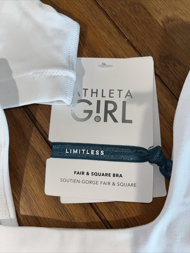 NWT Athleta Girl Bundle Of Two Fair & Square White bras Size XS/6. - Picture 3 of 5