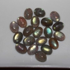 Labradorite 8x6mm Flat Back Oval Cabochon Loose Gemstone s 
