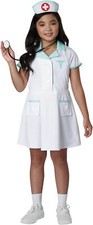 Playtime Nurse White Doctor RN ER Girl Cute Fancy Dress Halloween Child Costume