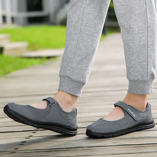 Women's Mary Jane Shoes Sport Lightweight Magic Tape Walking Non-slip Sneakers - Picture 41 of 43