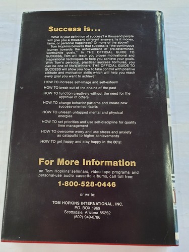 The Official Guide To Success Volume One Hardcover book Top Hopkins Used 1982 - Bild 6 von 6
