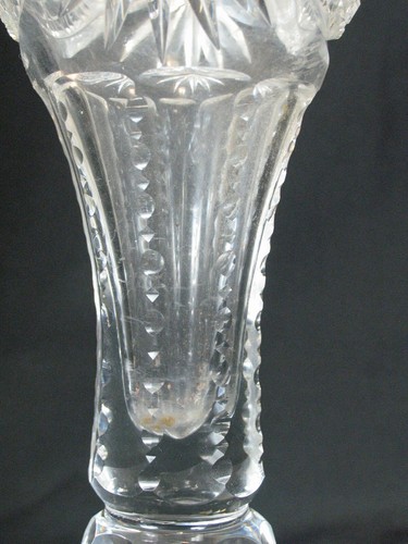 ANTIQUE ABP AMERICAN BRILLIANT ABCG CUT GLASS 12" CHALICE VASE - Picture 10 of 12