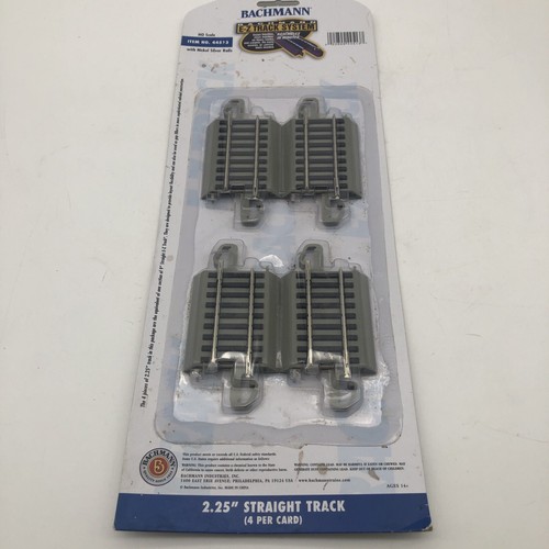 Bachmann 44513 HO NS EZ 2-1/4 Straight (4) Nickel Silver Rails NOS