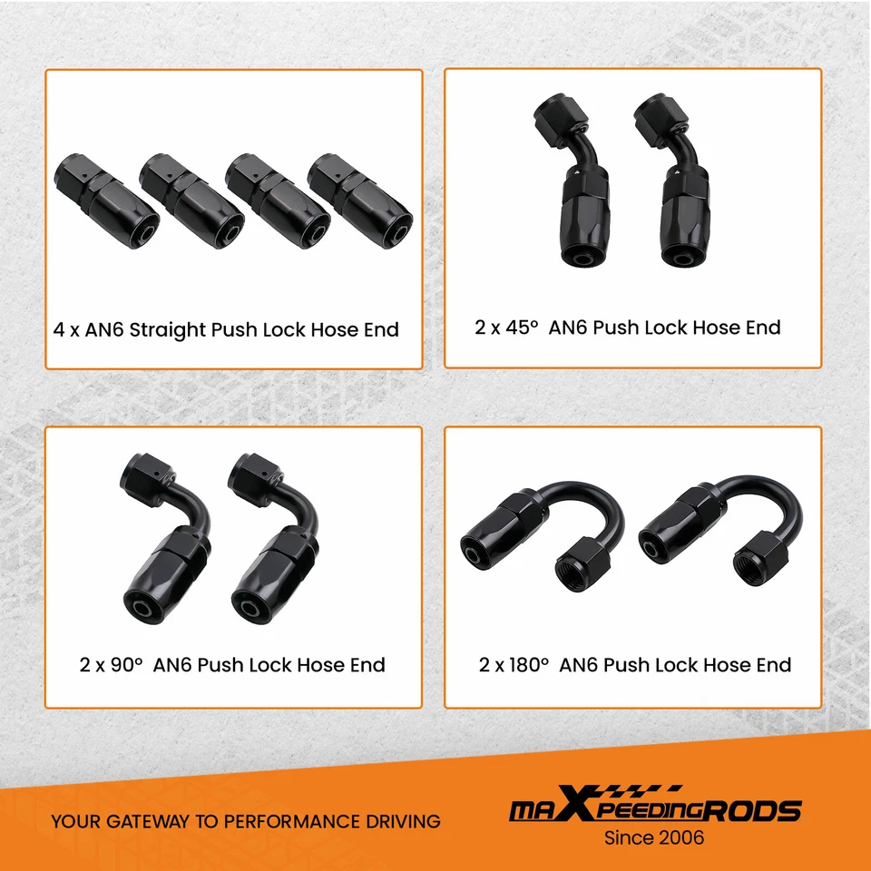 AN6 ES De Acero Inoxidable Manguera Trenzada Aceite Línea De Combustible Extrem - Imagen 4 de 4