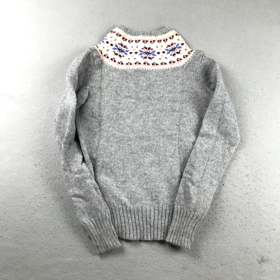 Suéter De Colección Islas del Norte Para Mujer 36 Gris Fair Isle Yugo Lana Shetland Foto 4 de 4