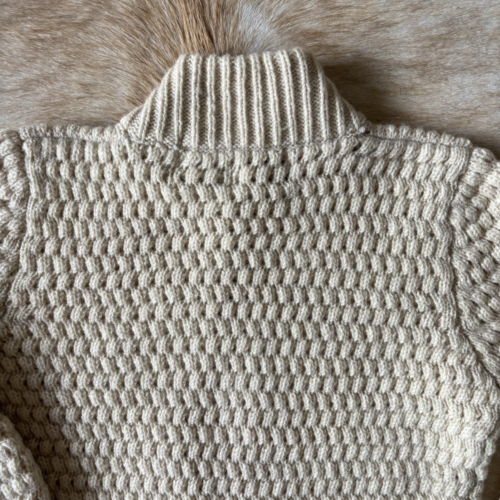 Vtg LeRoy Knitwear Shetland Wool Chunky Knit Cardigan Sweater Medium Fisherman - Picture 10 of 22