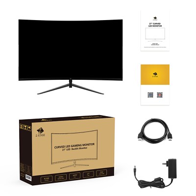 Z-EDGE 27 2K QHD 2560x1440 165Hz 1ms Curved Gaming Monitor, FreeSync, HDMI, DP