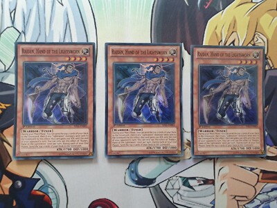 Raiden, Hand of the Lightsworn x3 SDLI-EN003 Super Rare 1st Edition NM Condition