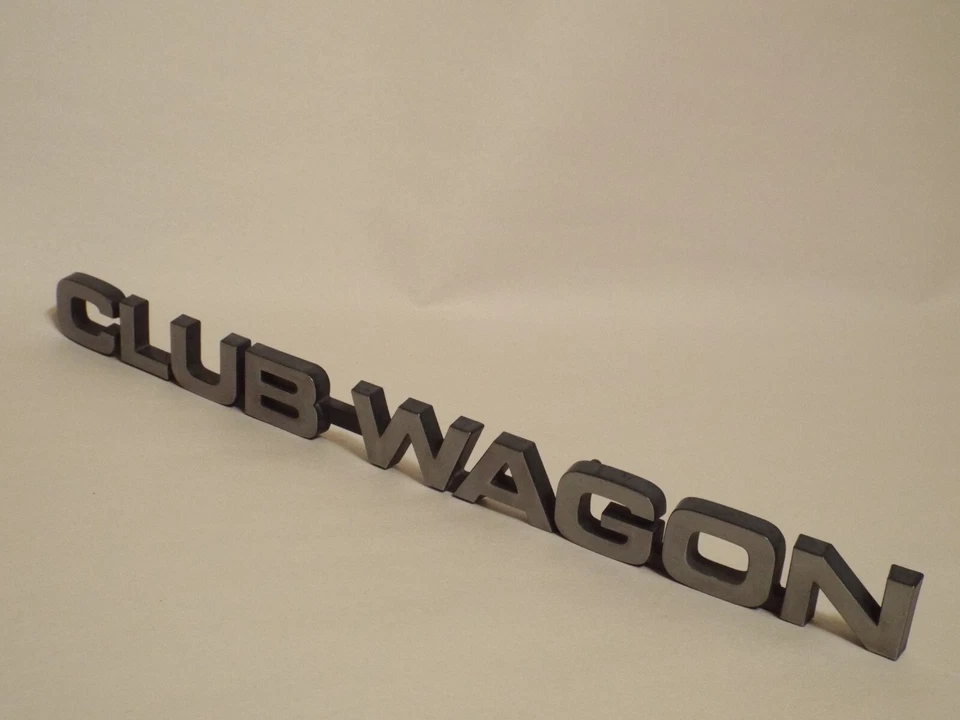 Emblema Club Wagon 1989 1990 1991 Ford Econoline Van E150 E250 E350 insignia moldura R Foto 4 de 4