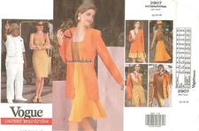 Vogue 2907 Career Wardrobe Separates Dress Jacket Skirt Pants Shorts 12,14,16 FF