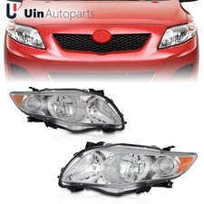 Chrome Headlights For 2009 2010 Toyota Corolla Left Right To2502182 To2503182