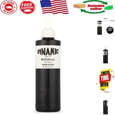 Dynamic 8oz Black Tattoo Ink - Sterilized for Safety, Ideal for Lining Shading
