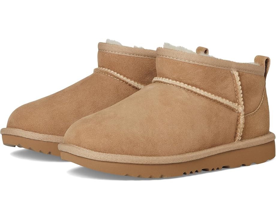 UGG Classic Ultra Mini Big Kids Suede Upper 1130750K Sand 100% Authentic New