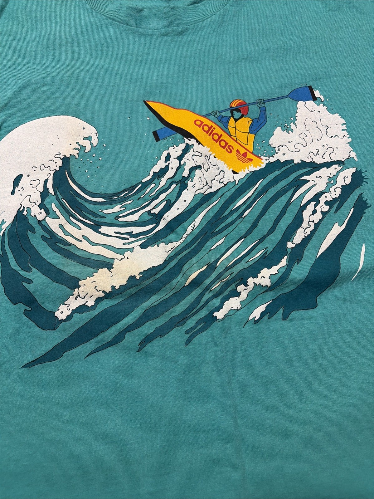 Vintage 80s 90s Adidas Devils Toenail Kayak Olympic Single Stitch NWT Men’s LG