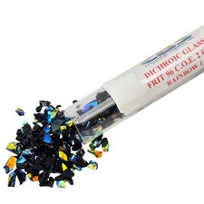 CBS Dichroic Frit 96 COE Rainbow One on BLACK Glass Fusing Supplies 2 oz tube