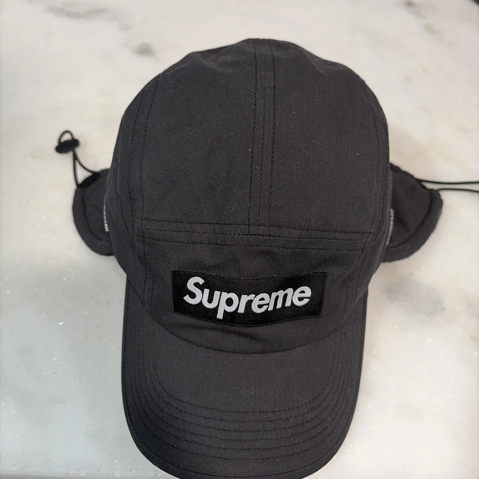 Supreme X Cordura Packable Ear Flap Camp Cap Black