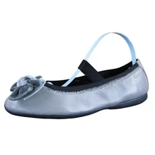 Clarks Mary Jane Bow Girl Y 13 Medium Flat Brown Leather Slip On