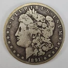 1891 CC Morgan Silver Dollar  90% SILVER  $1 Coin  Carson City