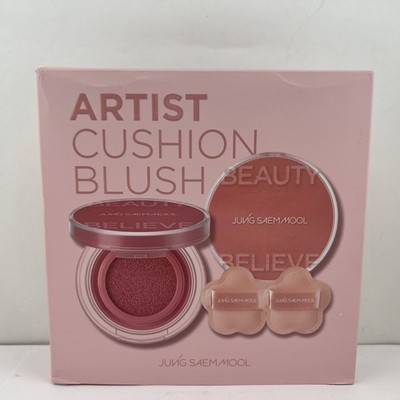 JUNGSAEMMOOL Artist Cushion BLUSH Set - Coral Halo & Rare Rose + 2 Flower Puffs