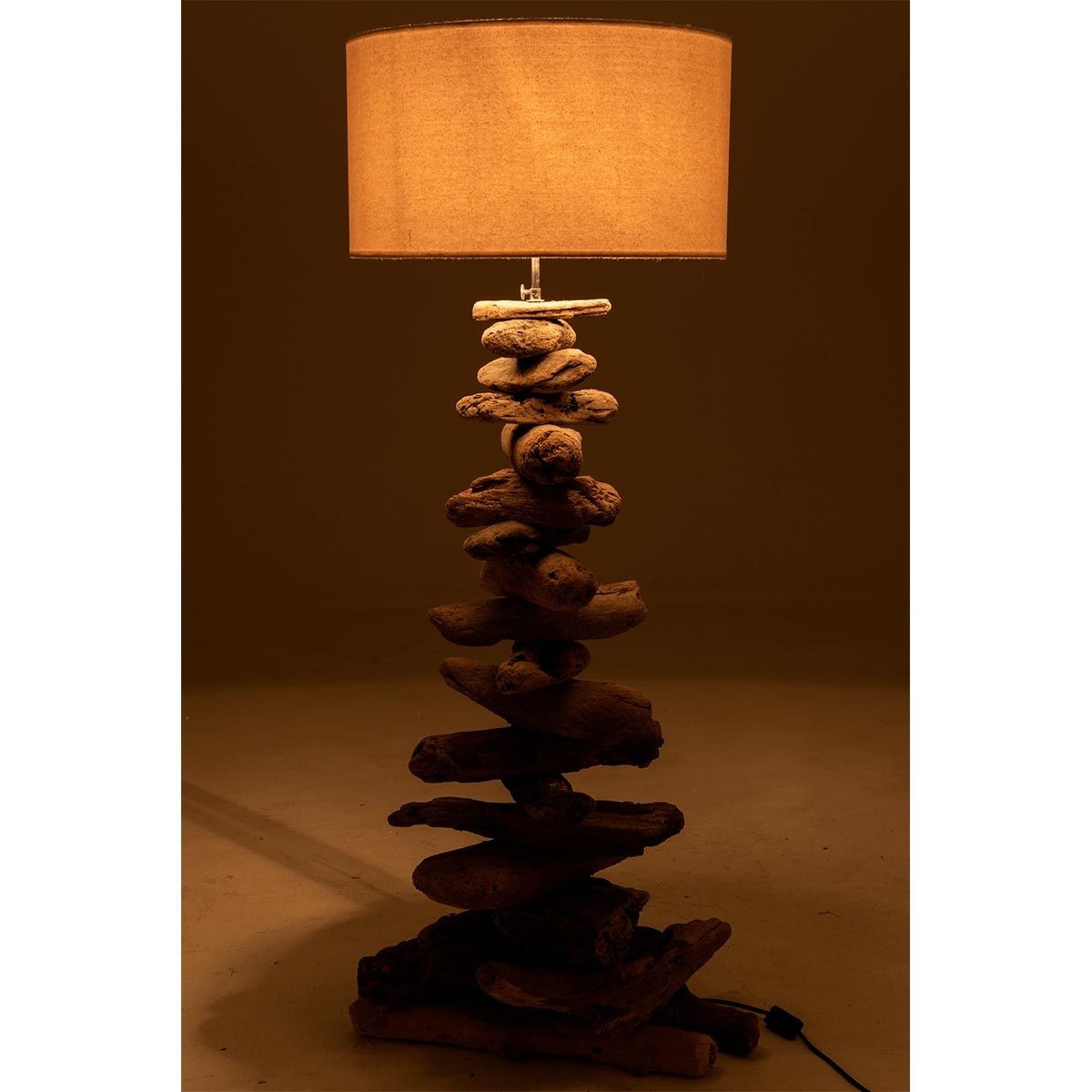 Lampe à poser design bois flotté haut de gamme structure 90cm - 3