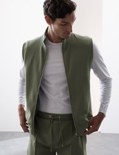Marks & Spencer Mens Green Cotton Gilet - M&S