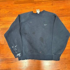 Vintage Navy Blue Nike Crewneck Sweater with distressed look