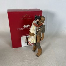 2020 Hallmark Star Wars Princess Leia & Chewbacca Ornament-New-Box Has Flaw