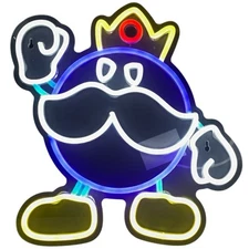 Game neon signs Foe Wall Decor Game Bomb LED Neon Sign Game Room Man Cave USB