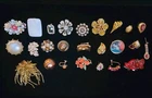 Lot Of 25 Vintage Costume Jewelry Single Earrings Clip On Craft Some Signed