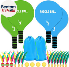 2 Sets Beach Games Toy Paddle Ball Set - Funny Paddleball Rackets Game, Outdoor
