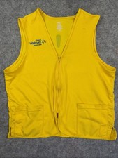 Walmart Proud Associate Embroidered Splash on Chest Employee Vest Yellow Large
