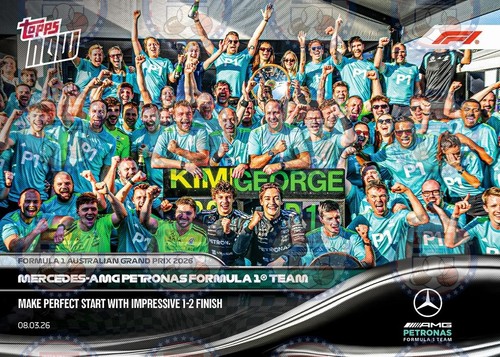 Mercedes-AMG PETRONAS Formula One Team - 2026 Formula 1® Topps NOW® - Card 15 - PR: 2144