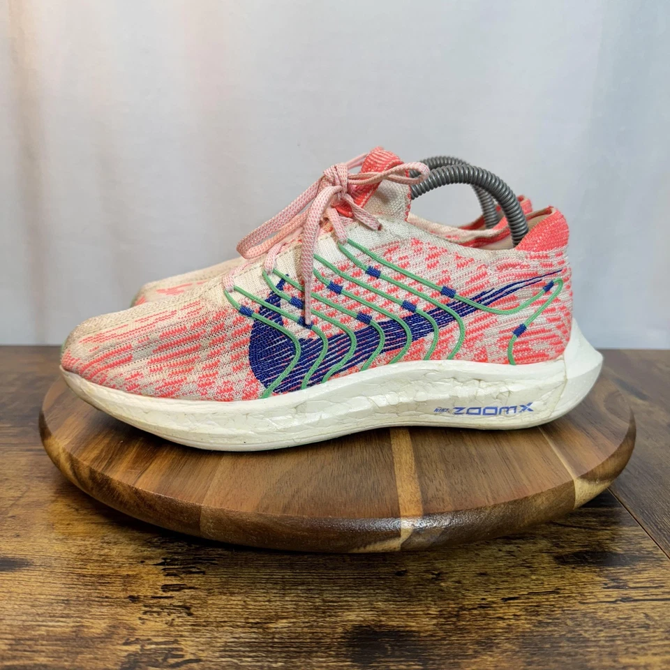 Nike Running Shoes Womens Size 8.5 Pink Green ZoomX Lightweight Racer FJ4566-100 - Image 3 of 4